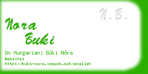 nora buki business card