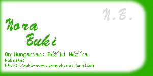 nora buki business card